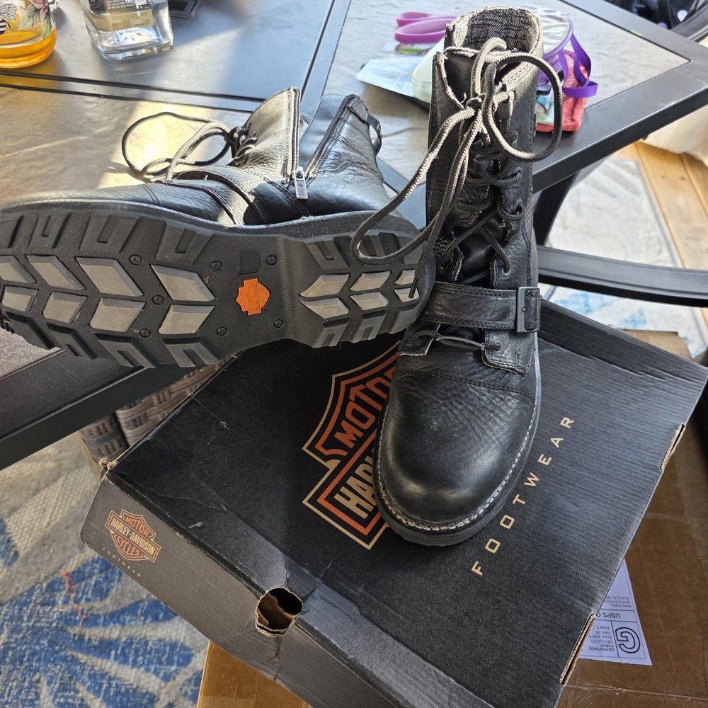 Harley-Davidson Black Leather Riding Boots